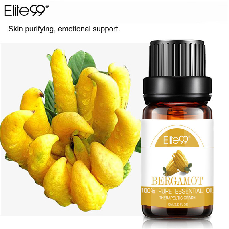 Elite99 10ml Bergamot Pure Essential Oils Aromatherapy Diffusers Essential Oils Body Relieve Stress Oil Help Sleep Home Air Care