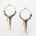 Green ore texture hoop earring alloy pendant earrings for women high quality vintage earrings brincos 2020 shop gift 0346