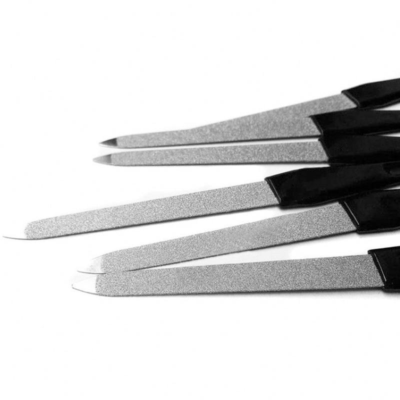 1or5 Pcs/set Black Handle Metal Double Sided Nail Files Strong Edge Manicure Grooming Beauty Pedicure Foot Care Tools