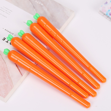 0.5mm Novelty Fresh Carrot Plastic Gel Pen Creative Cute Kawaii Pens For Kids Novely Item School Supplies