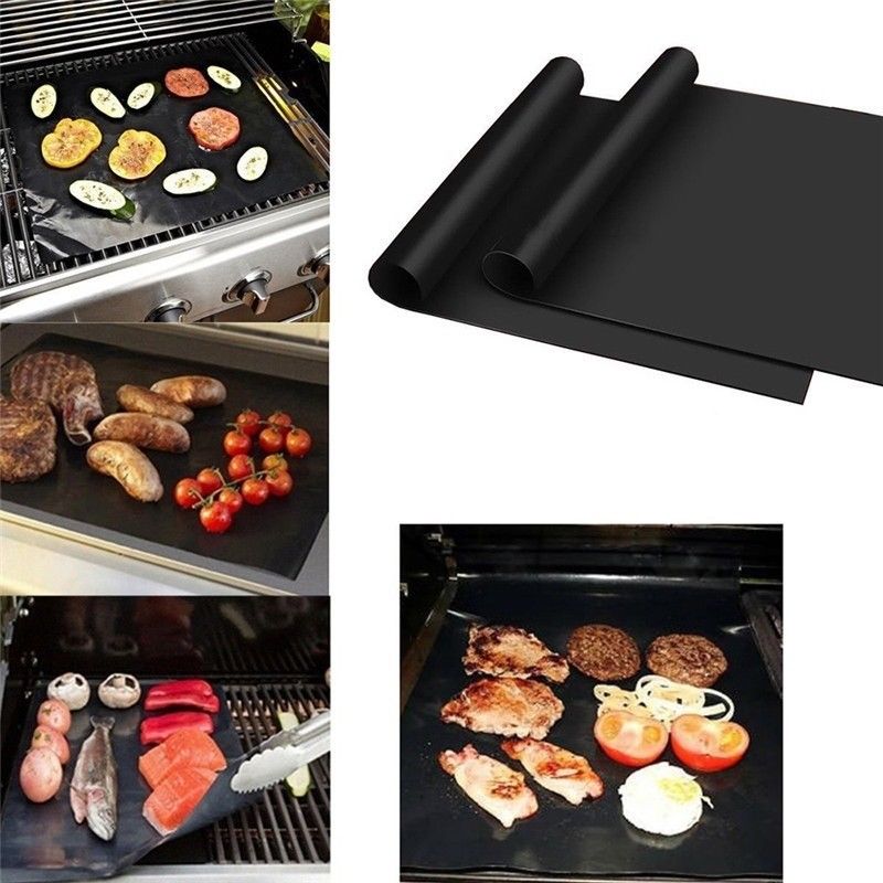 1pcs Reusable Non-stick Surface BBQ Grill Mat Baking Sheet Hot Plate Easy Clean Grilling Picnic Camping