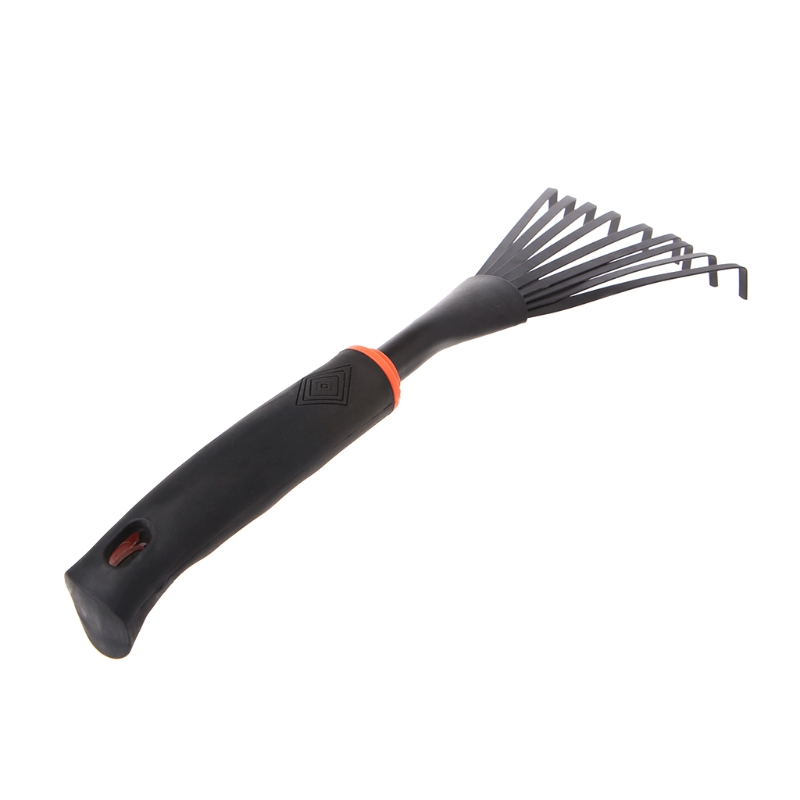 1Pc Portable Mini 9 teeth Steel Rake For Home Garden Transplanting Tool 50PB