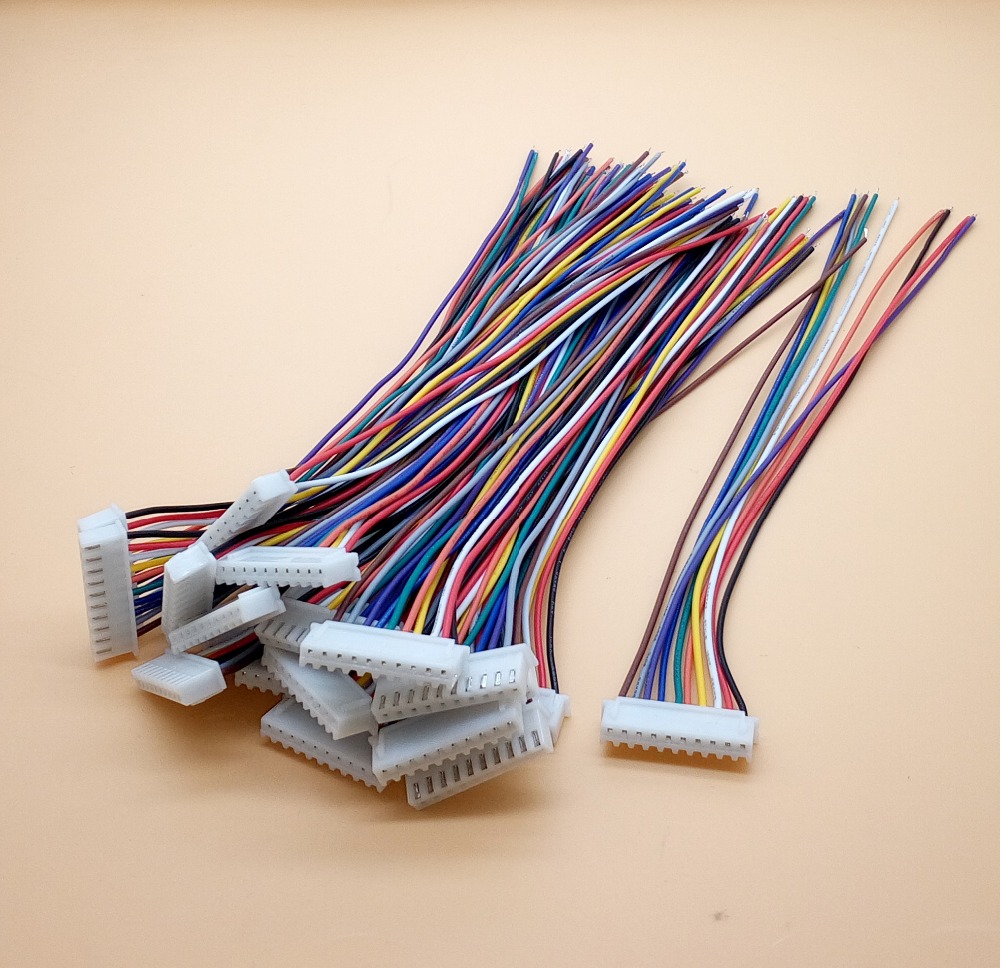 20Pcs JST XH2.54 2/3/4/5/6/7/8/9/10/12 Pin Connector Plug Wire Cable 20cm Length