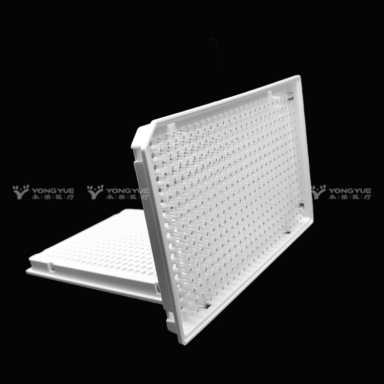 40ul 384 Well Pcr Plate Full Skirt White Frame Clear Tube