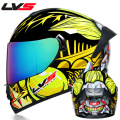 Men's and women's motorcycle helmets - motorcycle helmets with double lenses