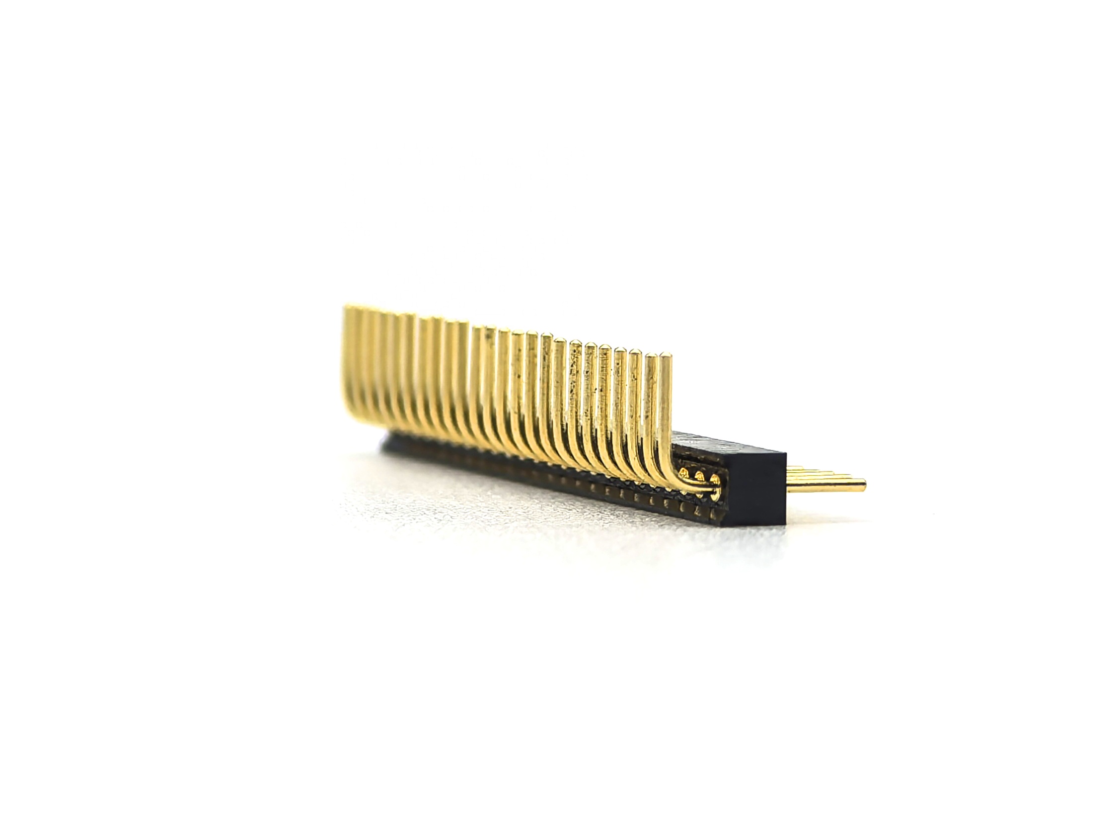 1.27mm Pitch Machined Pin header Connector Right Angle H2.2mm 1*24P