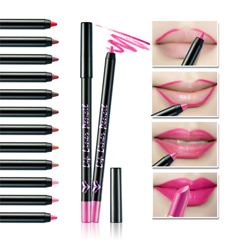 Professional Lip Liner Pencils Waterproof Long-lasting 12 Colors Matte Lip Liner Pen Multi-functional Beauty Lip Makeup Cosmetic