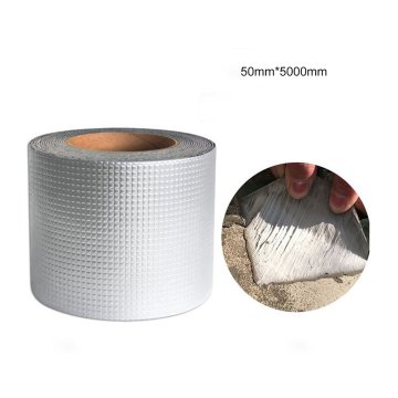 Strong Quality Aluminium Foil Butyl Rubber Tape Pipe Glass Floor Roof Window Wall Waterproof Adhesive Sealer 1.5mm Thick