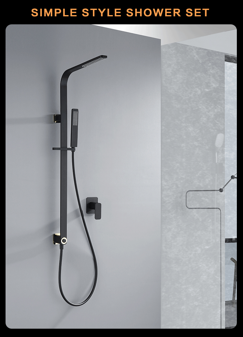 Modern Matte Black Shower System