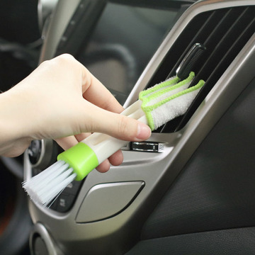 2 In 1 Double Slider Car Cleaning Brush for Car Air Conditioner Vent Slit Clean Computer Clean Tools Blinds Duster Car Washer