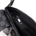 Men's Belt Purse Leather Waist Bag for Men Fanny Pack Plaid Designer Male Bum Mini Crossbody Bag Waist Pack Motocycle leg Purses