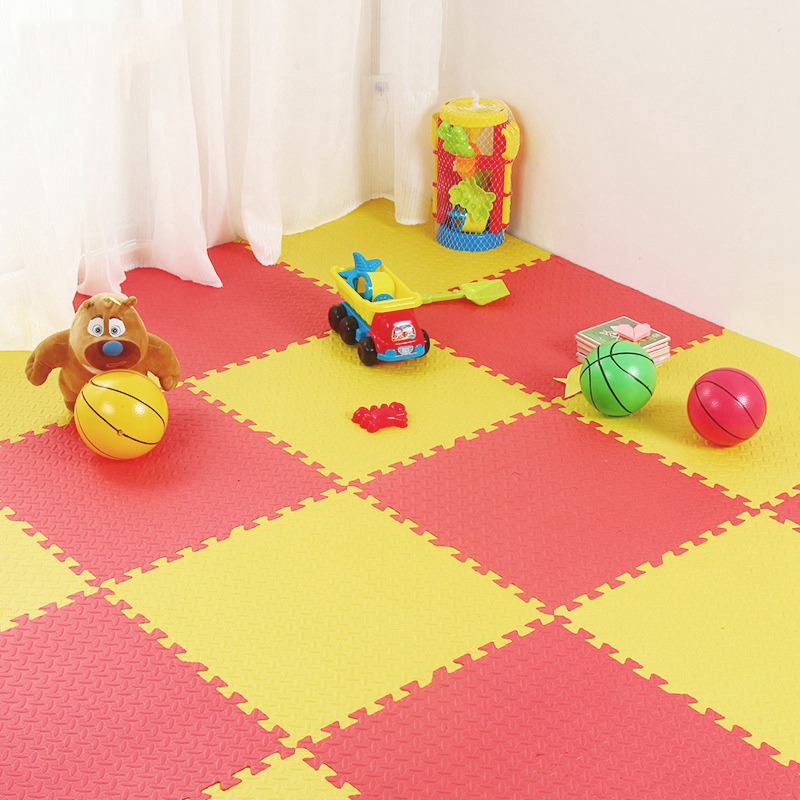10pcs Children's Soft Developing Crawling Rug,Baby Beige Coffee Interlocking Puzzle EVA Foam Mat,Pad Floor For Baby Games Carpet