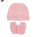 Baby Anti Scratching Cotton Gloves Infant Hat Set Newborn Face Protection Scratch Mittens Breathable Cotton Warm Cap Baby Bonnet