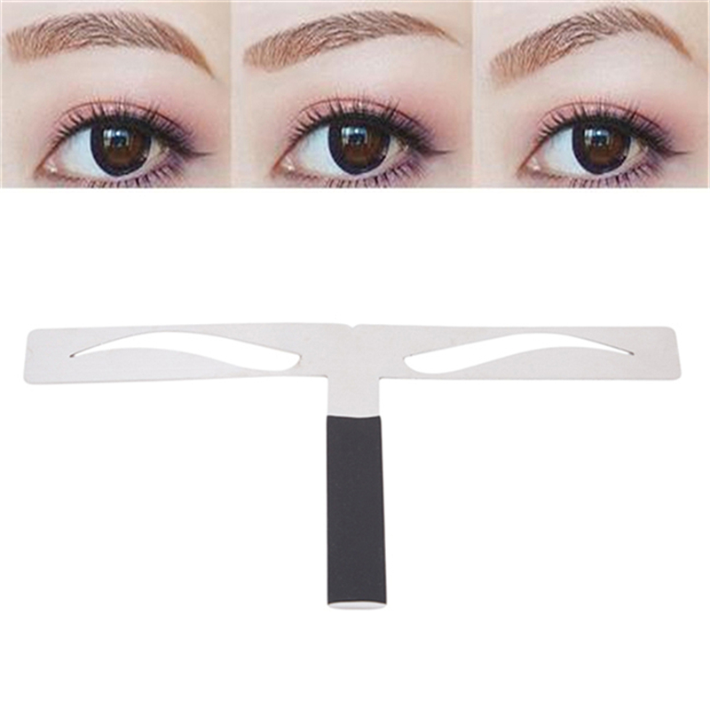 1PC Eyebrow Stencils Shaping Grooming Eye Brow Make Up Model Template Alloy Reusable Design Eyebrows Styling Tool