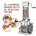 ITOP Heavy Duty 5L Manual Spanish Churros Machine Maker Stainless Steel With 6L Electric 220V Deep Fryer Churro Maker Filler
