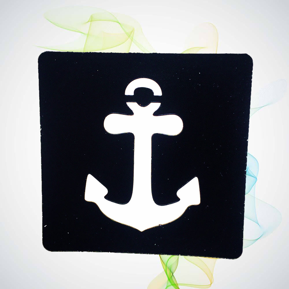 Pirate Anchor Design Hollow Tattoo Stencils For Airbrush Painting Tattoo Template Sticker Paste WOmen Xmas Gift Girl Body Art