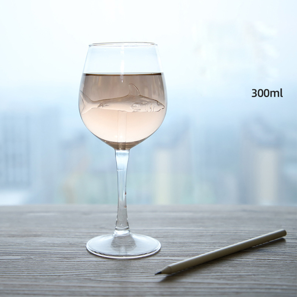 Glass Cup European Crystal Glass Shark Red Wine Glass Cup wine bottle Glass High Heel Shark Red Wine Gift 300ml 3