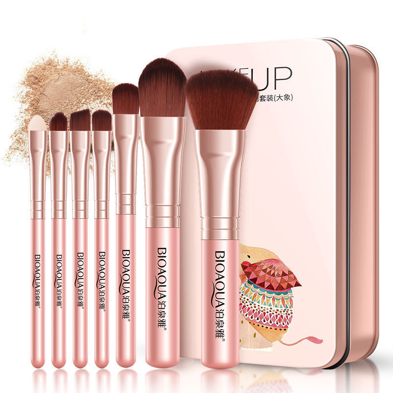 2019 New Hot 7Pcs Makeup Brushes Set Eye Lip Face Foundation Make Up Brush Kit Soft Fiber Hair Tools Fastshipping
