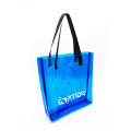 Clear color tote bag PVC vinyl beach handbag promotional bag available for custom