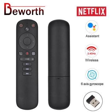 G50S Google Voice Air Mouse Gyroscope USB Wireless 2.4G Smart Remote Control G50 Microphone IR Learning for Android 10.0 TV Box