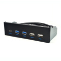 5.25 Inch USB 3.1 GEN2 Front Panel USB Hub 2 Ports USB 3.0 + 2 Ports USB2.0 + 1 Port TYPE-C with TYPE-E Connector for Desktop PC