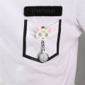 3D Cartoon Kitten Ornament Nurse Watches girls ladies women FOB pocket hang clip watches Luminous Hands montre de poche