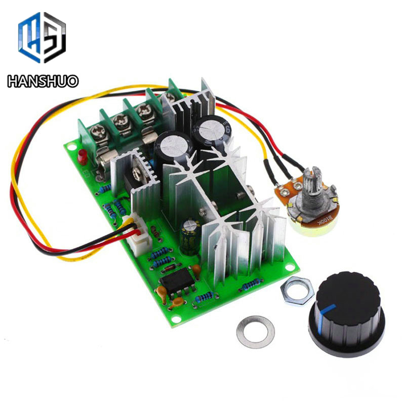 DC10-60V 12 V 24 V regulador de Control de velocidad del Motor PWM interruptor de controlador de velocidad del Motor 20A regulad