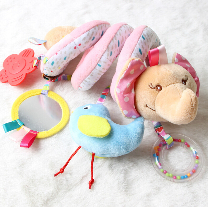 Newborn Baby Toys 0-12 Months Mobile Bed Stuffed Stroller Toys Lovely Unicorn Padded Play Hanging Toys Baby Rattles Two Styles