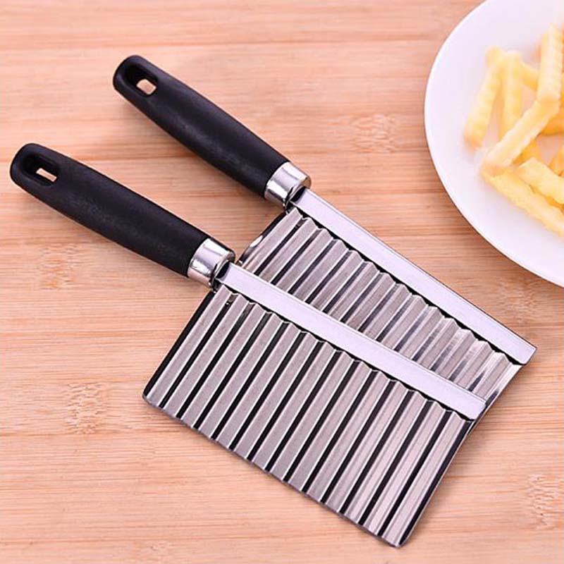 Potato Wavy Edged Knife Stainless Steel Kitchen Gadget Vegetable Fruit Cutting Tool Kitchen Accessories French fries machine