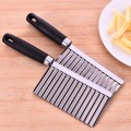 Potato Wavy Edged Knife Stainless Steel Kitchen Gadget Vegetable Fruit Cutting Tool Kitchen Accessories French fries machine