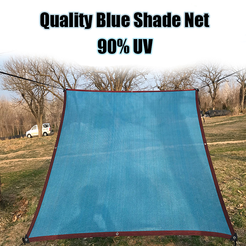 Tewango Blue Swimming Pool Sun Shade Net Patio Custom Size Shading Cloth Garden Plant Shelter 90%UV Protection Netting