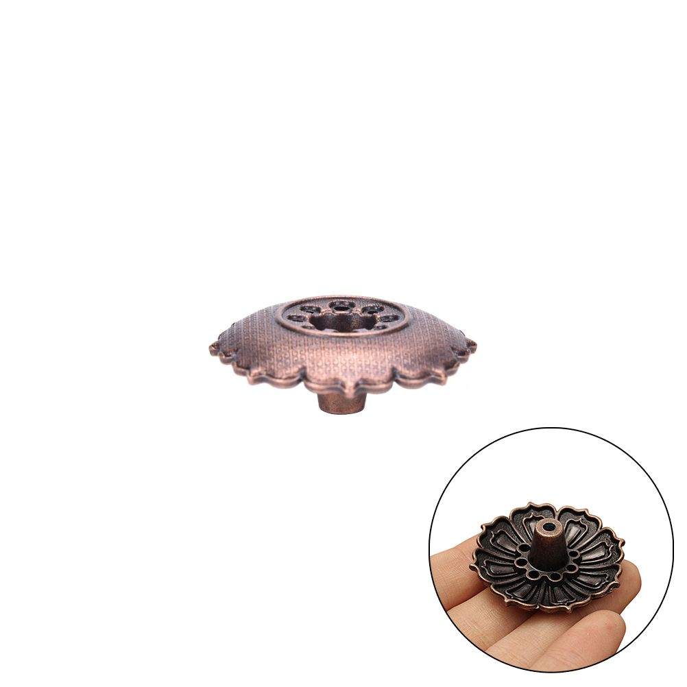 1PC Metal Lotus Flowers Pattern Incense Burner Stick Holder Incense Base Plug Home Decoration