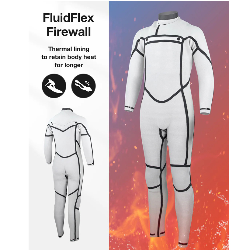 Mens 4 3mm Chest Zip Wetsuit Gbs