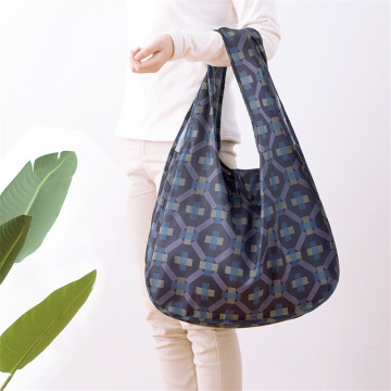 PURDORED 1 Pc Flower Shopping Bag Fordable Women Shopping Tote Bag Portable Waterproof Reusable Cloth Eco Grocery Bag Handbags