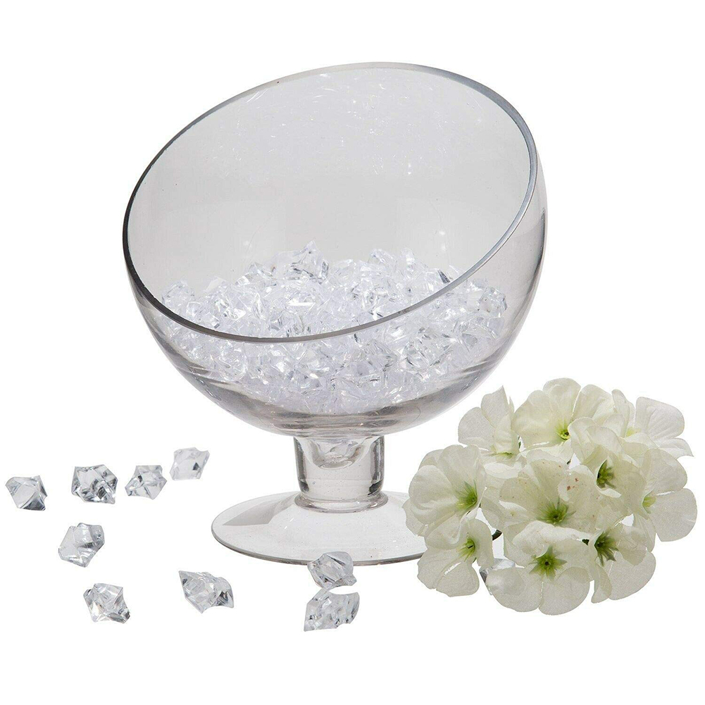100pcs Clear Irregular Acrylic Crystal Stone Fake Crushed Ice Rocks Ice Cubes Acrylic Vase Fillers for Party Wedding Decorations