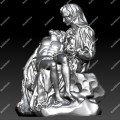 Statue of Pieta 3D Model STL File Round Carving Drawing for CNC Router Engraving & 3D Printing