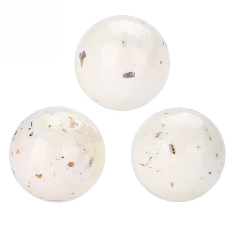 3Pcs Essential Oil Bath Salt Bomb Ball Dried Flower Moisturizing Aromatherapy Bath Ball Set