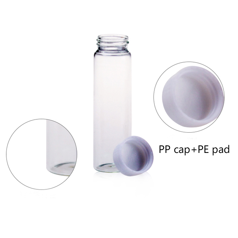 15ml Glass Sample Bottles Essential oil Vial with PE Inner pad Screw Cap Glass Test Tube Laboratory Bottle Supplies Pack 10