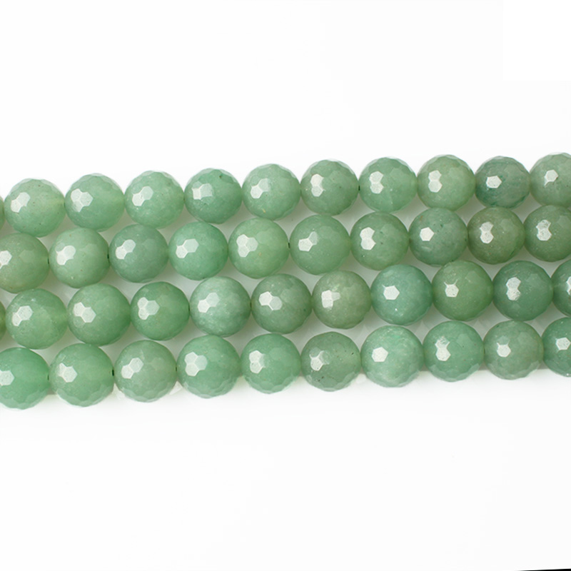 CAMDOE DANLEN Natural Stone Beads Faceted Green Aventurine Beads 4/6/8/10/12 MM Charm Loose Beads For Jewelry Making Wholesale