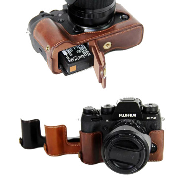 New Pu Leather Camera Case Half Bag For FujiFilm XT2 XT3 XS10 FUJI X-T2 X-T3 X-S10 Camera Half Bag Professional bottom cover