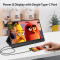 UPERFECT 15.6inch USB C HDMI 1920*1080P PD HDR Touch Screen Monitor with 10800mAh Battery Ultrathin Portable Gaming Display