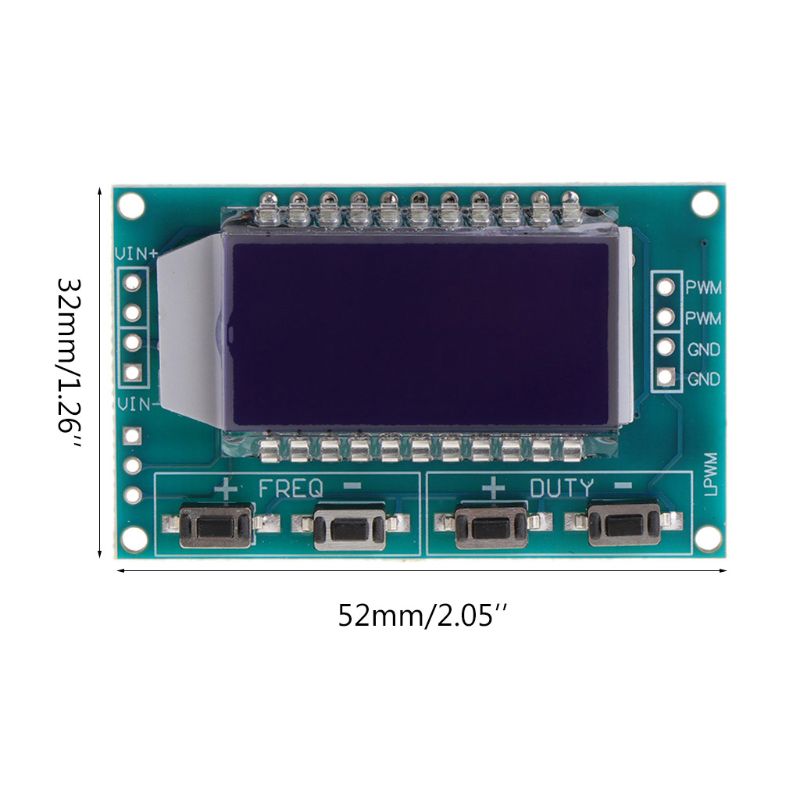 PWM Pulse Frequency Duty Cycle Adjustable Module Signal Generator LCD Display