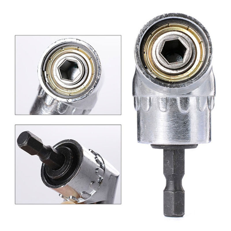 BINOAX 105 Degrees 1/4" Electric Hex Drill Bit Adjustable Hex Bit Angle Driver Screwdriver Socket Holder Adaptor tools