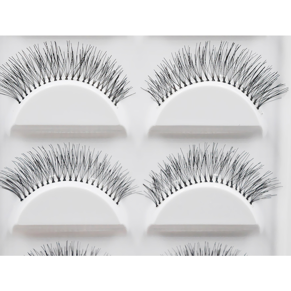 5 Pairs Natural Black Long Sparse Cross False Eyelashes Fake Eye Lashes Extensions Makeup Tools