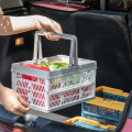 Mini Grocery Basket Convenient Foldable Portable Snack Shopping Basket Household Plastic Storage Box Collecting Case
