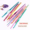 12Pc Metal Handle Crochet Needles Stainless Steel Crochet Hooks Set 2-8mm Crochet for Knitting Needles Weave Sewing Needles Tool