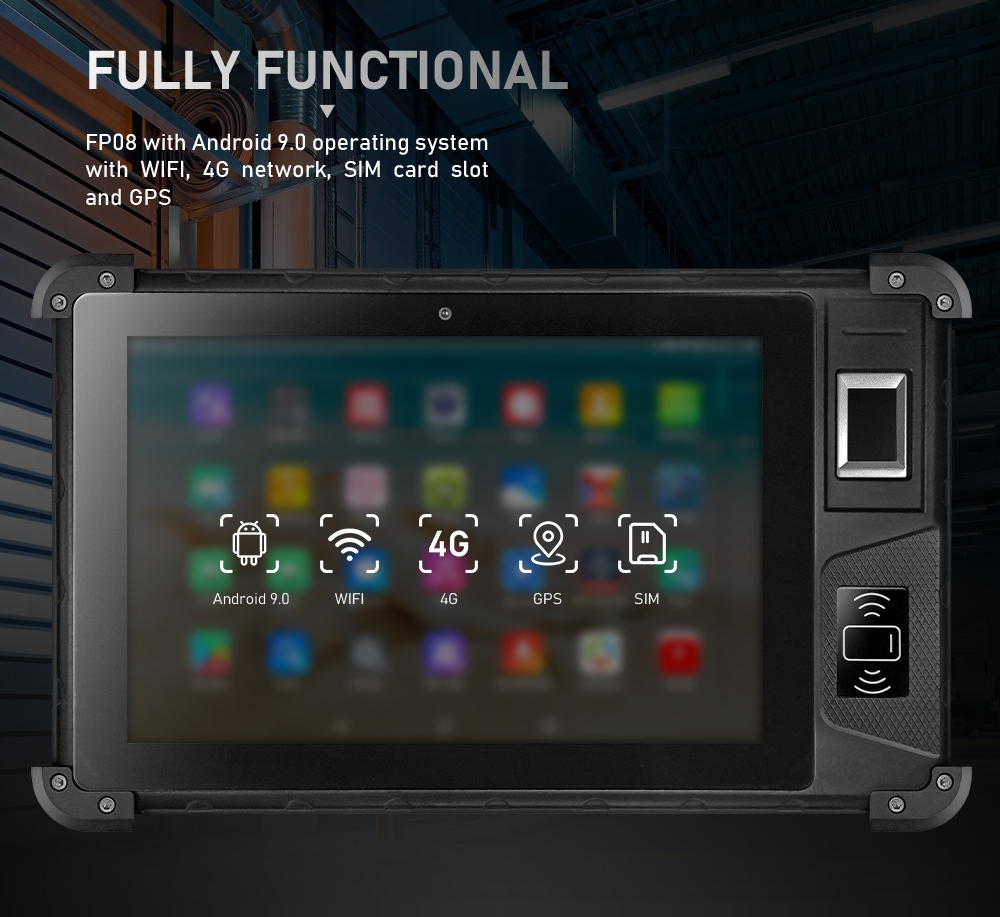 Portable Large Memory Biometric Tablet Pc