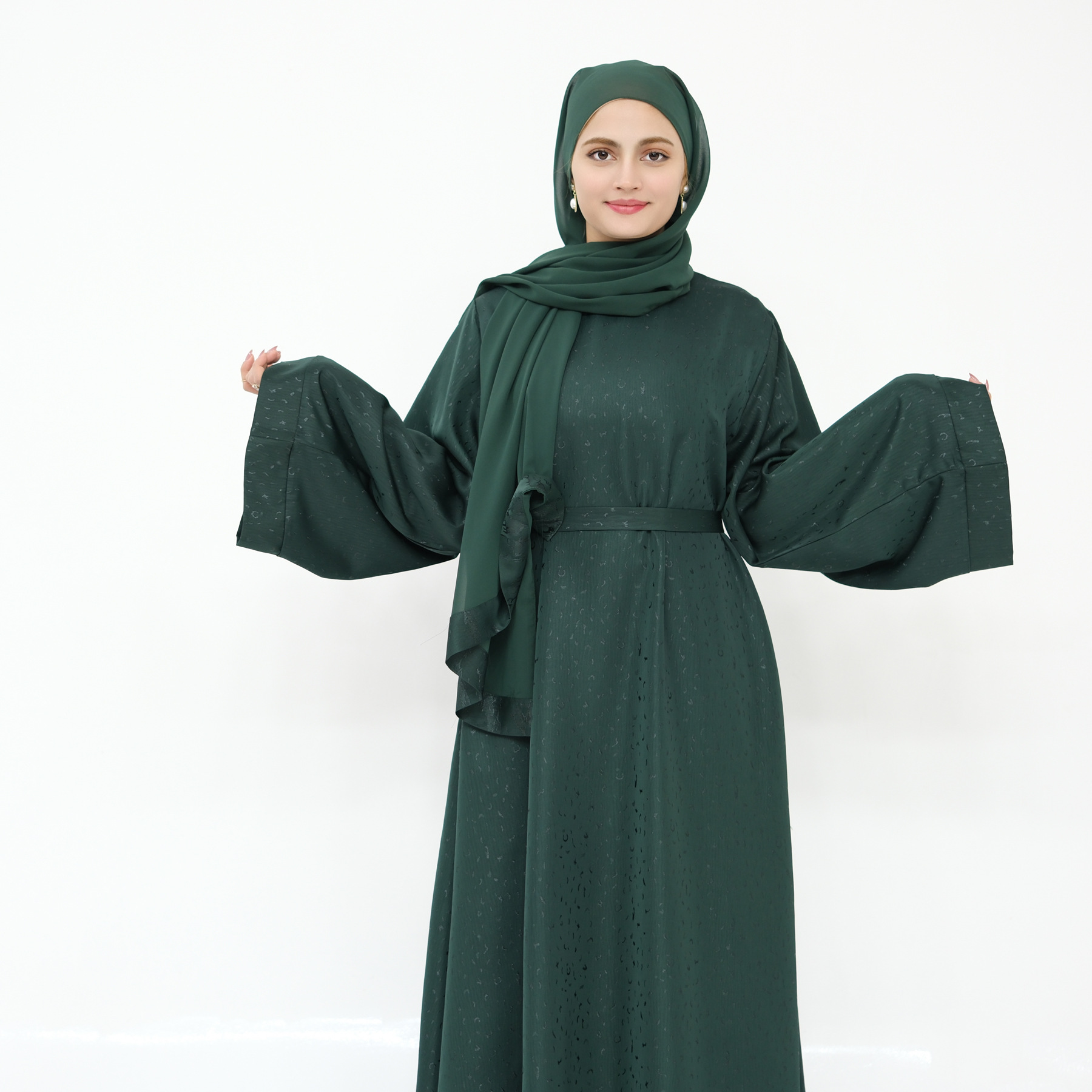 Satin Abaya Hijab Set (8)