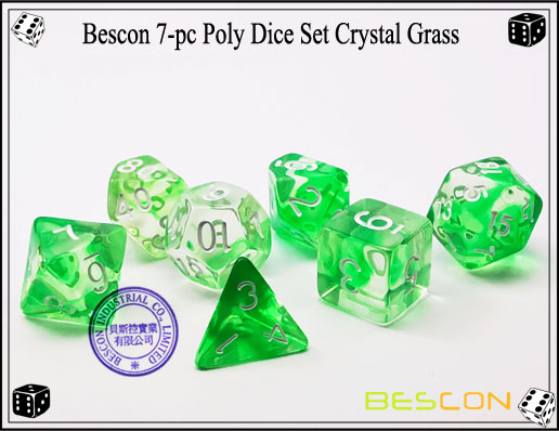 Crystal Green Dice Set-1
