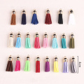 10pcs 38mm Vintage Leather Tassel For Keychain Cellphone Straps Jewelry Fiber Fringe Suede Tassel DIY Pendant Charms Findings